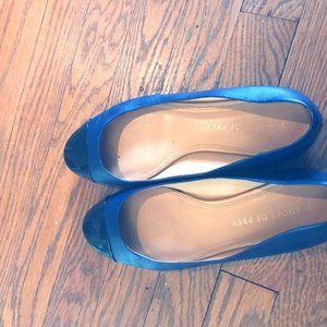 Two tone blue flats
